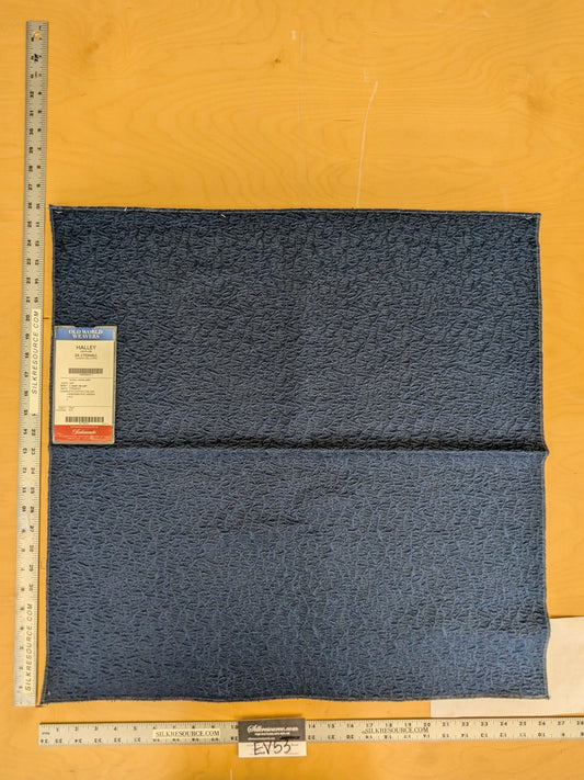 21 EV53 Square Scalamandre Old World Weavers Halley Sapphire Blue Matelasse Small Scale Texture MSRP USD 1100+/y