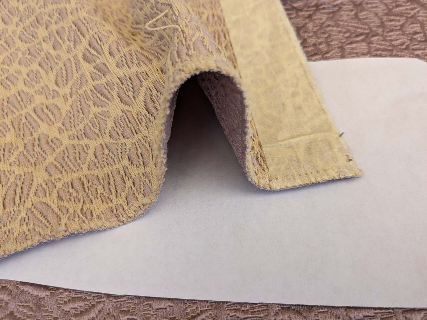 22 EV53 Square Scalamandre Old World Weavers Halley Lilac Purple Matelasse Small Scale Texture MSRP USD 1100+/y