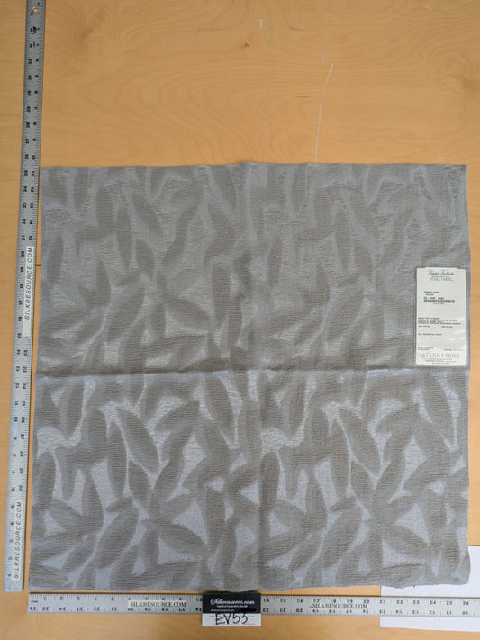 28 EV53 Square Scalamandre Christian Fischbacher Sunset Park Silver Gray Botanical Foliage MSRP USD350+