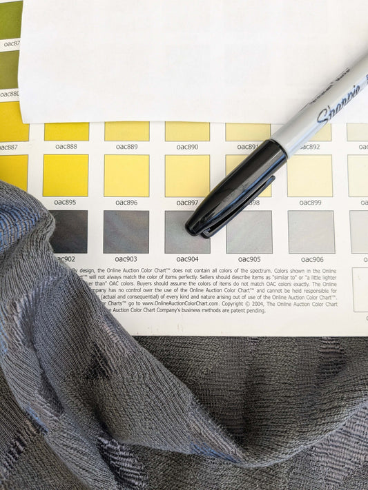 29 EV53 Square Scalamandre Christian Fischbacher Sunset Park Thunder Dark Gray Botanical Foliage MSRP USD350+