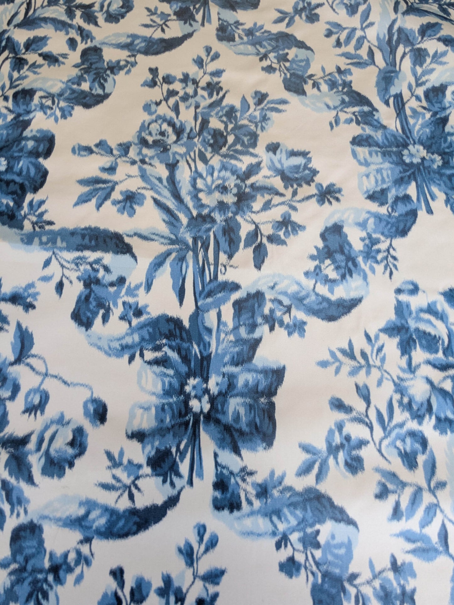 Scalamandre Tassinari & Chatel Lamballe Silk Warp Print Bleu Blue White Silk Floral Print Historical Circa 1778 MSRP USD 2022/yard