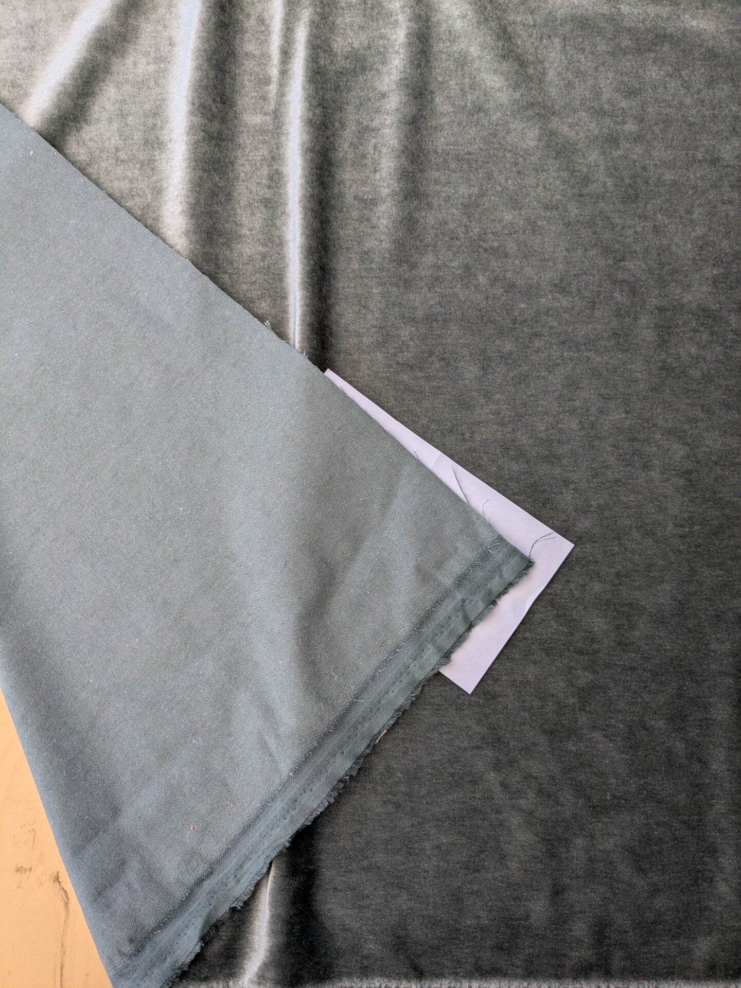 Hedy Silk and Mohair Ultimate Lux Velvet Hollywood Regency in Pale Green Silver Sage Grey MSRP USD 1000+