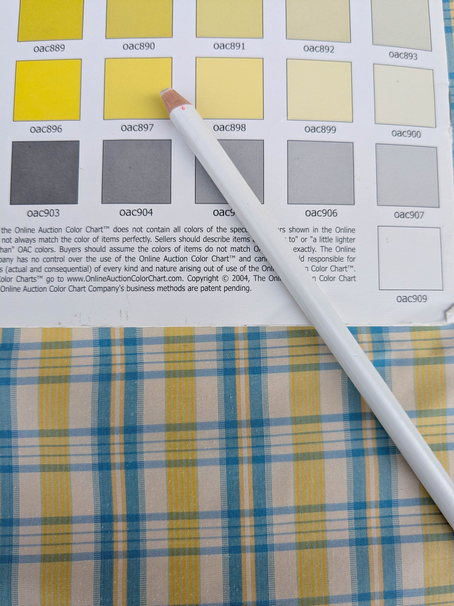 Coraggio Silk Taffeta Plaid Fabric - Yellow Blue White - By The Yard