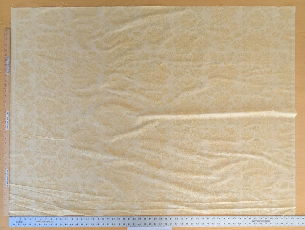 Windsor Castle Renaissance Resist Print Silk Damask - Sun Yellow - By The Yard