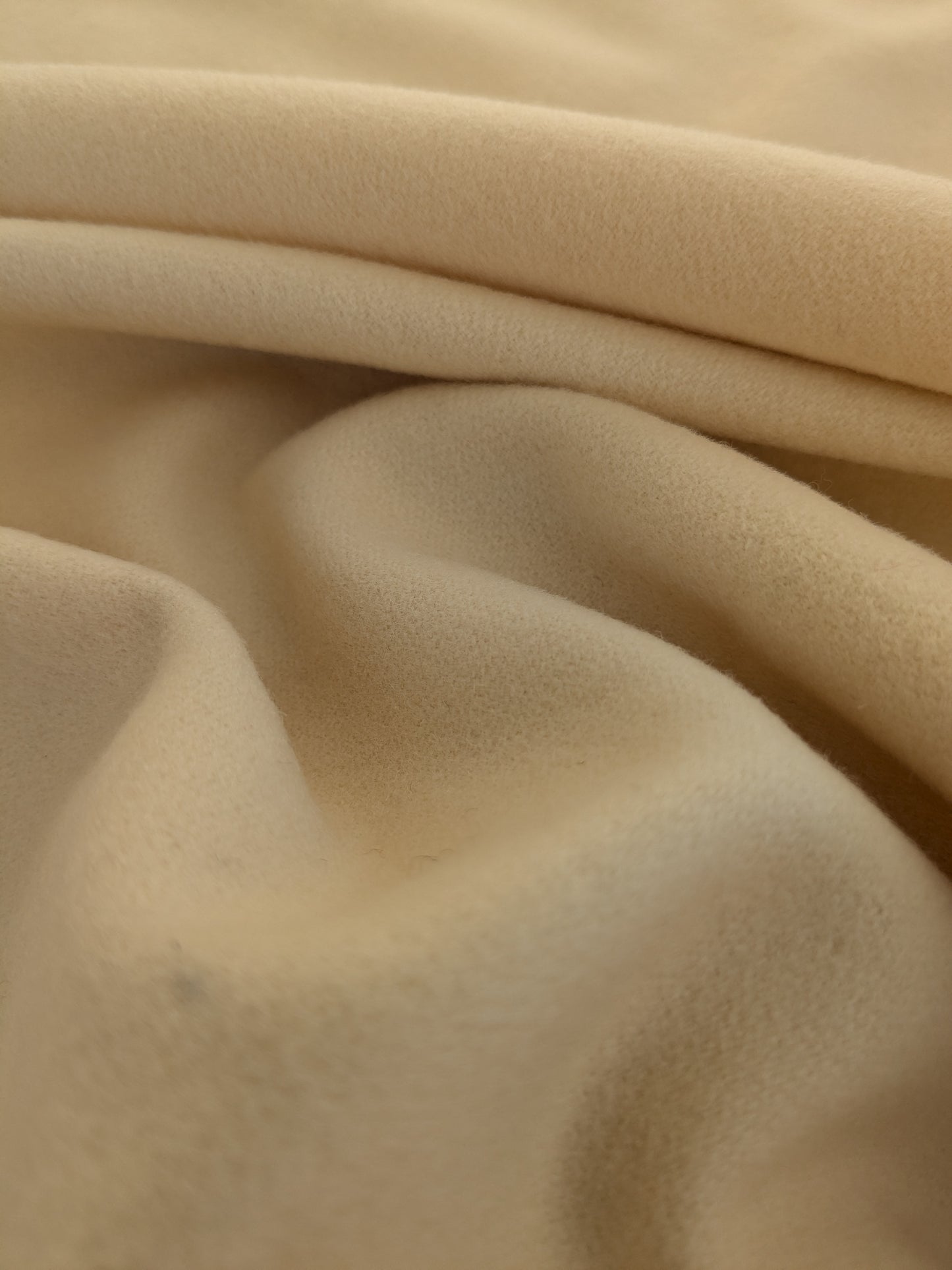 Mongolian steppe Wool Cashmere Blend Muted Fabric- Gold Sunray Yellow - By The Yard