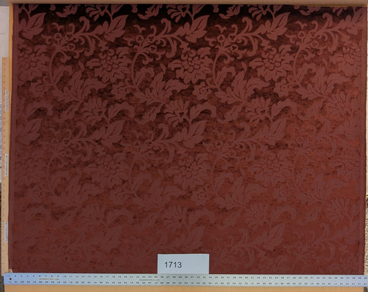 Designer Vienna Evening Red Viscose Cut Velvet