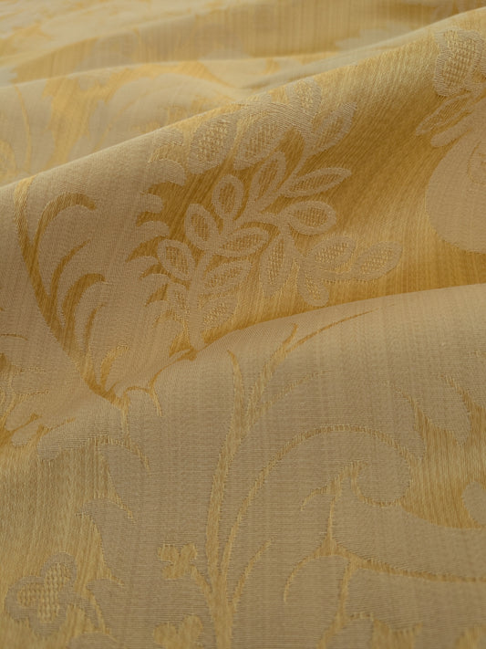 Bach Piano Salon Damask Renaissance Cotton Fabric - Gold - By The Yard