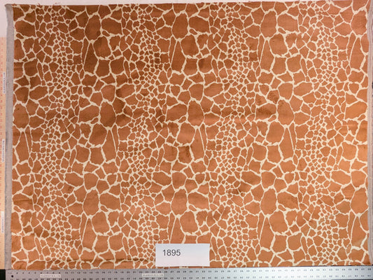 Tanzania Leopard Skin Velvet Tan Brown - By The Yard - MSRP USD365/y