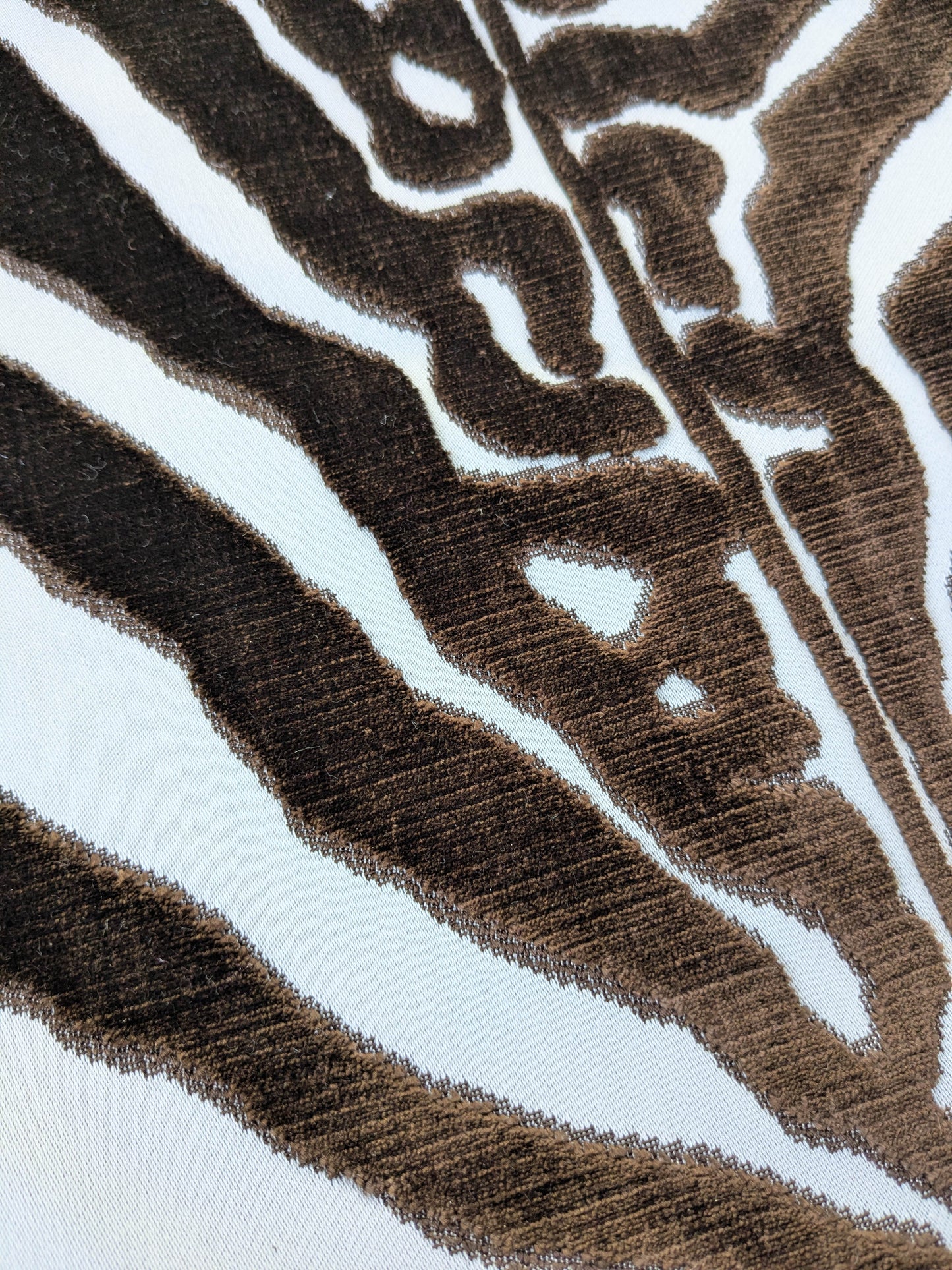 13" x 21" Scalamandre Zebra - Outdoor Brownk & White Zebra Skin Pattern Animal Skin MSRP USD 198