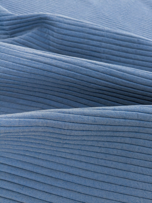 Scalamandre Grenoble in Blue Silk Wool Blend Texture Quilted Stripe Matelasse Stripe - By The Yard