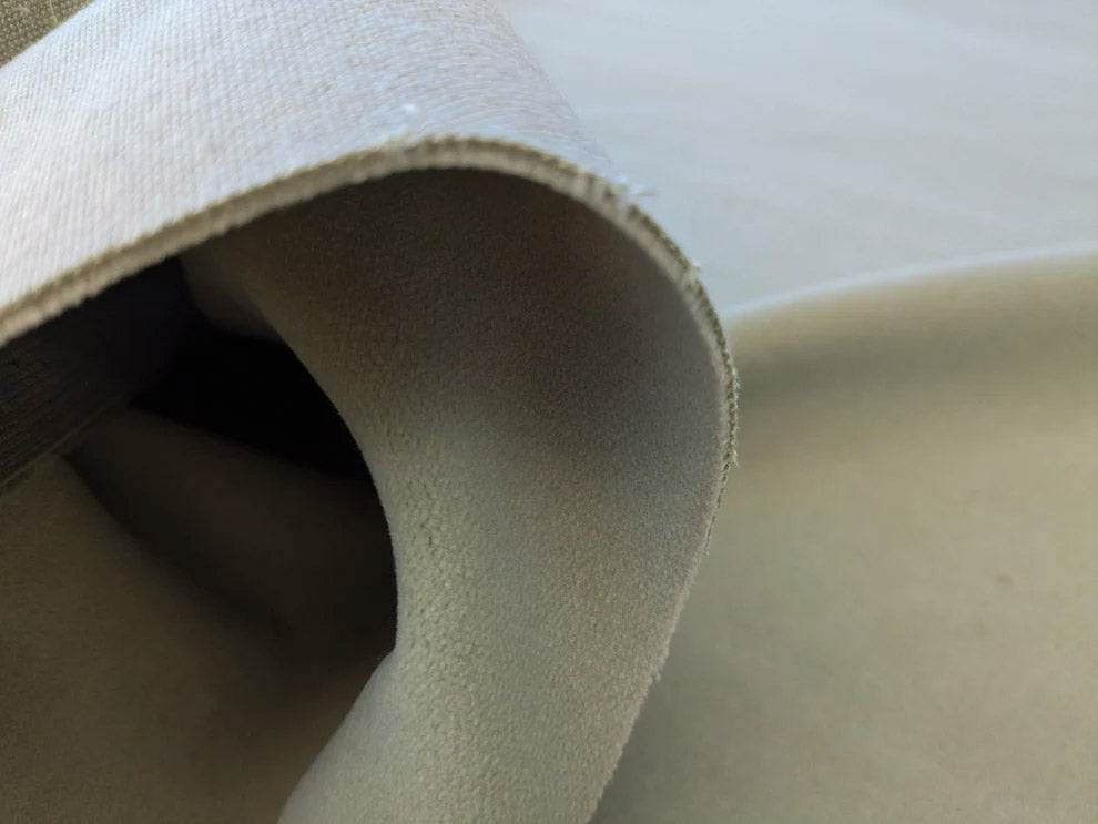 Mongolian steppe Wool Cashmere Blend Gray Palest Green Velvet Solid MSRP USD 824/yard - By The Yard