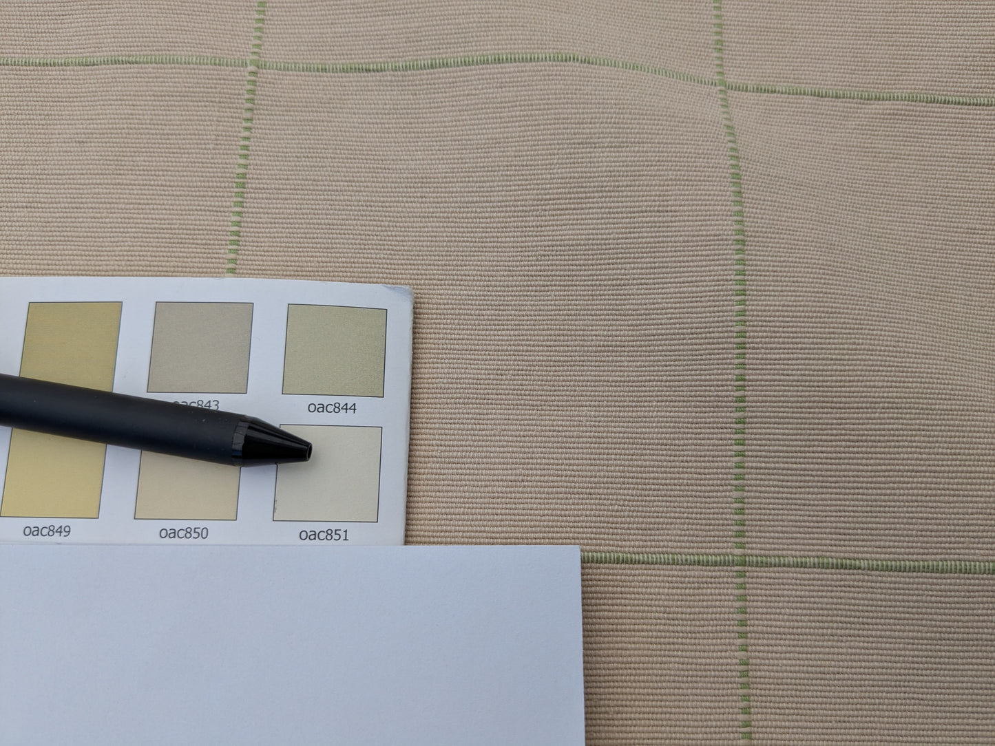 Scalamandre William Check Green on Beige Cotton Reversible Plaid Check - by the yard