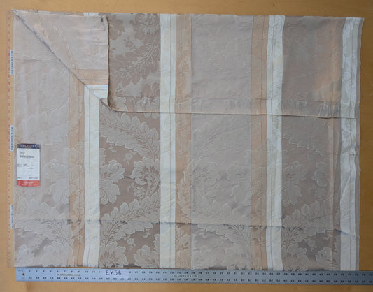 61 EV56 - 1.4 yards - Scalamandre Lelievre Paris Lancelot Ivoire Ivory Beige Cotton Viscose Damask Floral Renaissance
