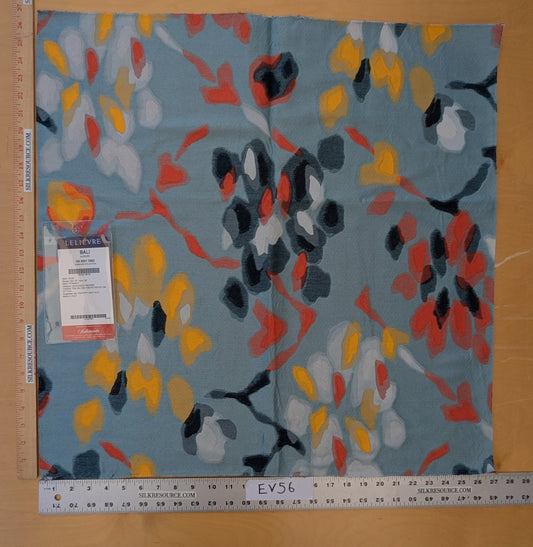 27"x27" Scalamandre Lelievre of Paris Woven Bali Aurore Blue Yellow Orange White MSRP USD 696/y - 71 EV56