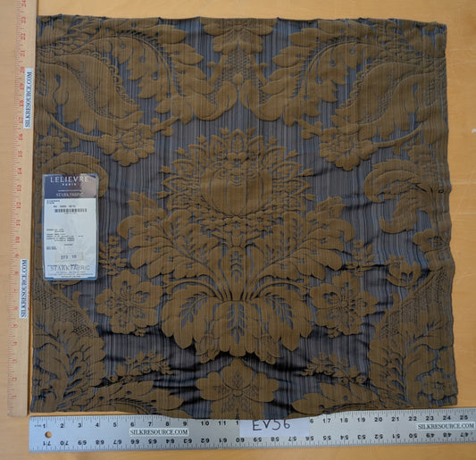 23"x24" Scalamandre Lelievre Paris Athenais Etain Purple Brown Silk Wool Damask MSRP USD1082 - 77 EV56
