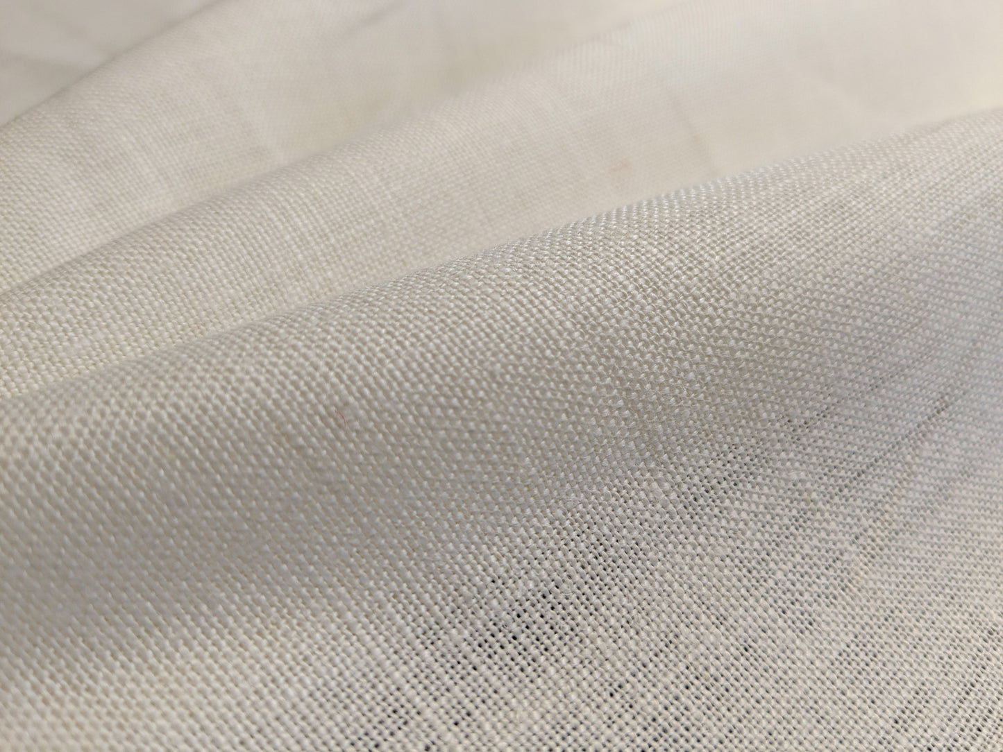 Scalamandre Old World Weavers Print Cloth Oyster Cream White 100% Linen Solid Heavy - By the yard