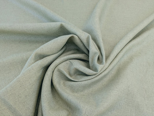 Scalamandre Ari Grass Green Solid Linen Viscose Texture Heavy Duty -By the yard