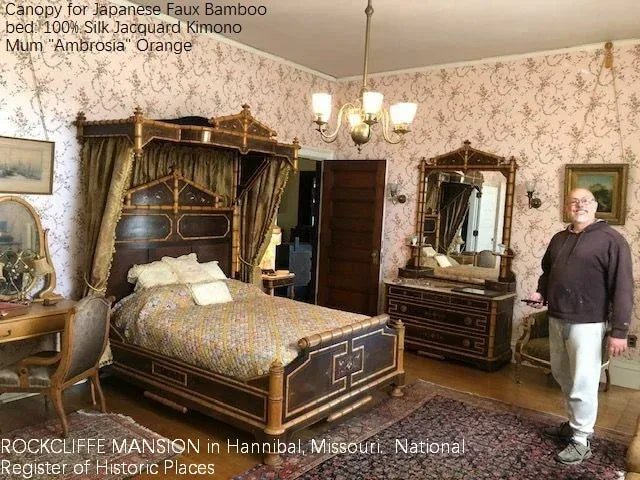 by yard High End 100% Silk Jacquard Kimono Mum Chrysanthemum Flower "celadon" Blue Japanese Inspired