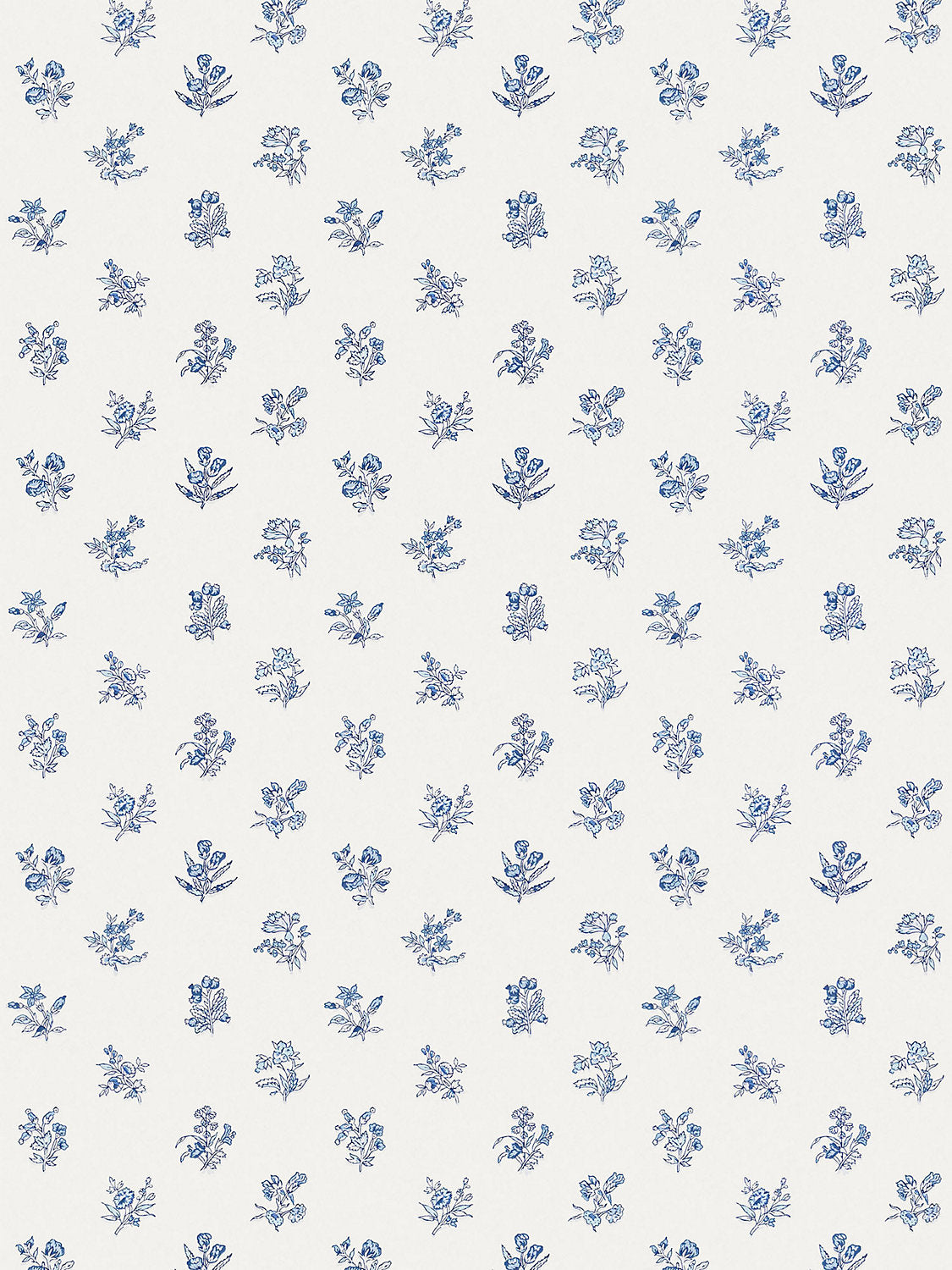 Scalamandre Summer Flora Misty Blueberry Wallcovering