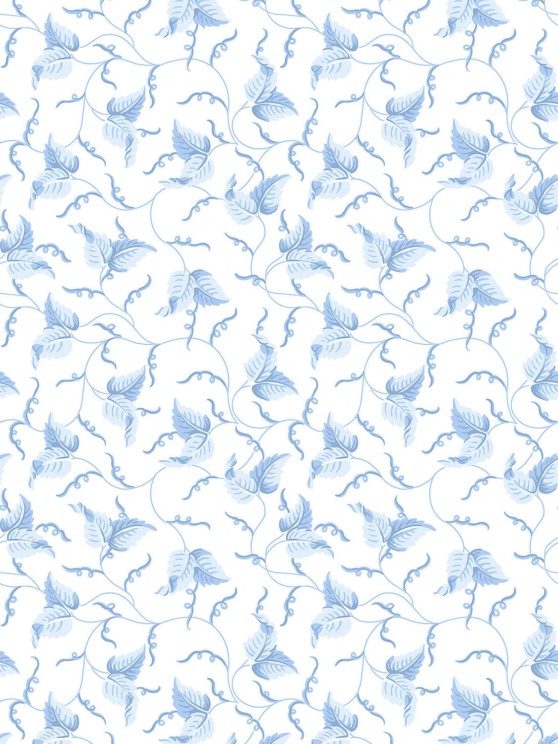 Scalamandre Angle Leaf Blue Jay Wallcovering
