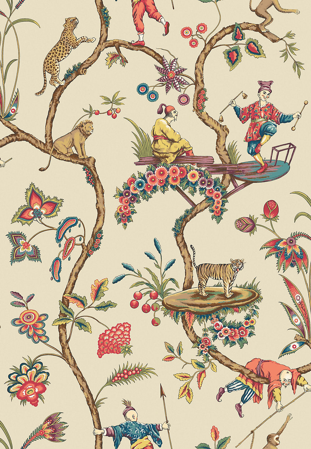 Scalamandre Chinoise Exotique Ecru Wallcovering