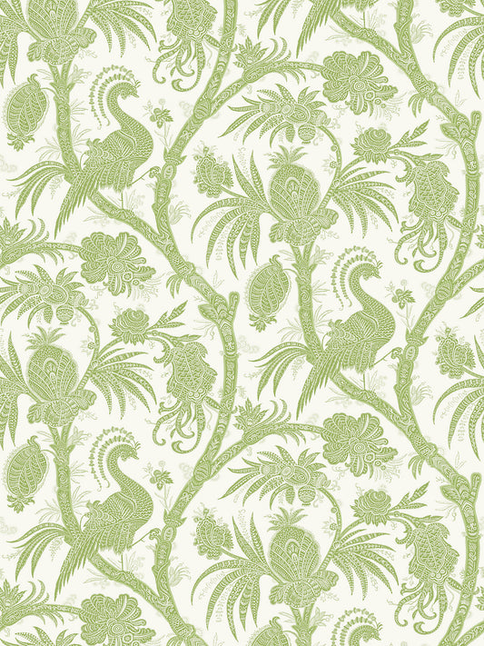 Scalamandre Balinese Peacock Pear Wallcovering