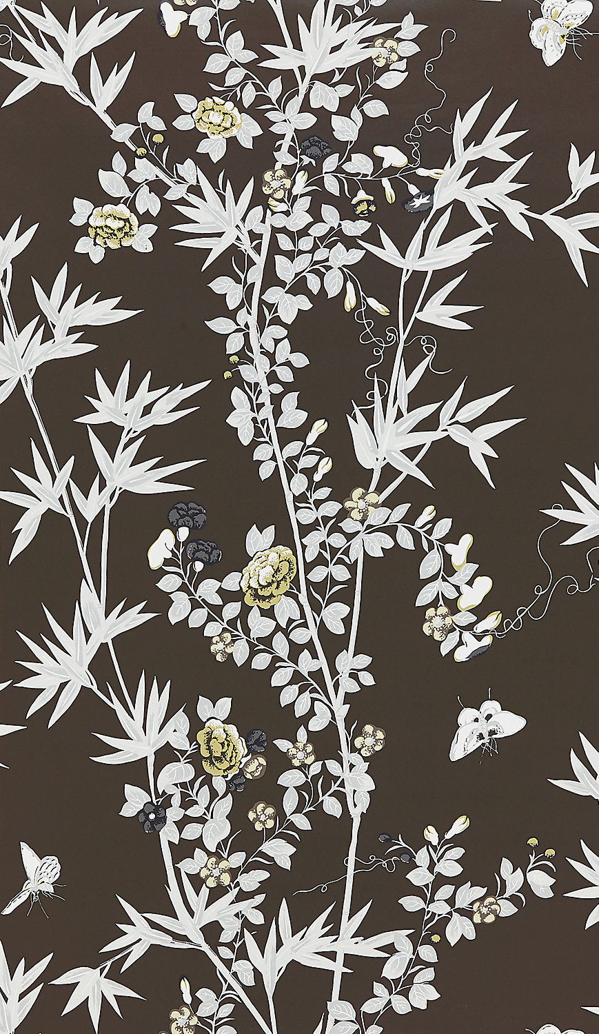 Scalamandre Jardin De Chine Espresso Wallcovering