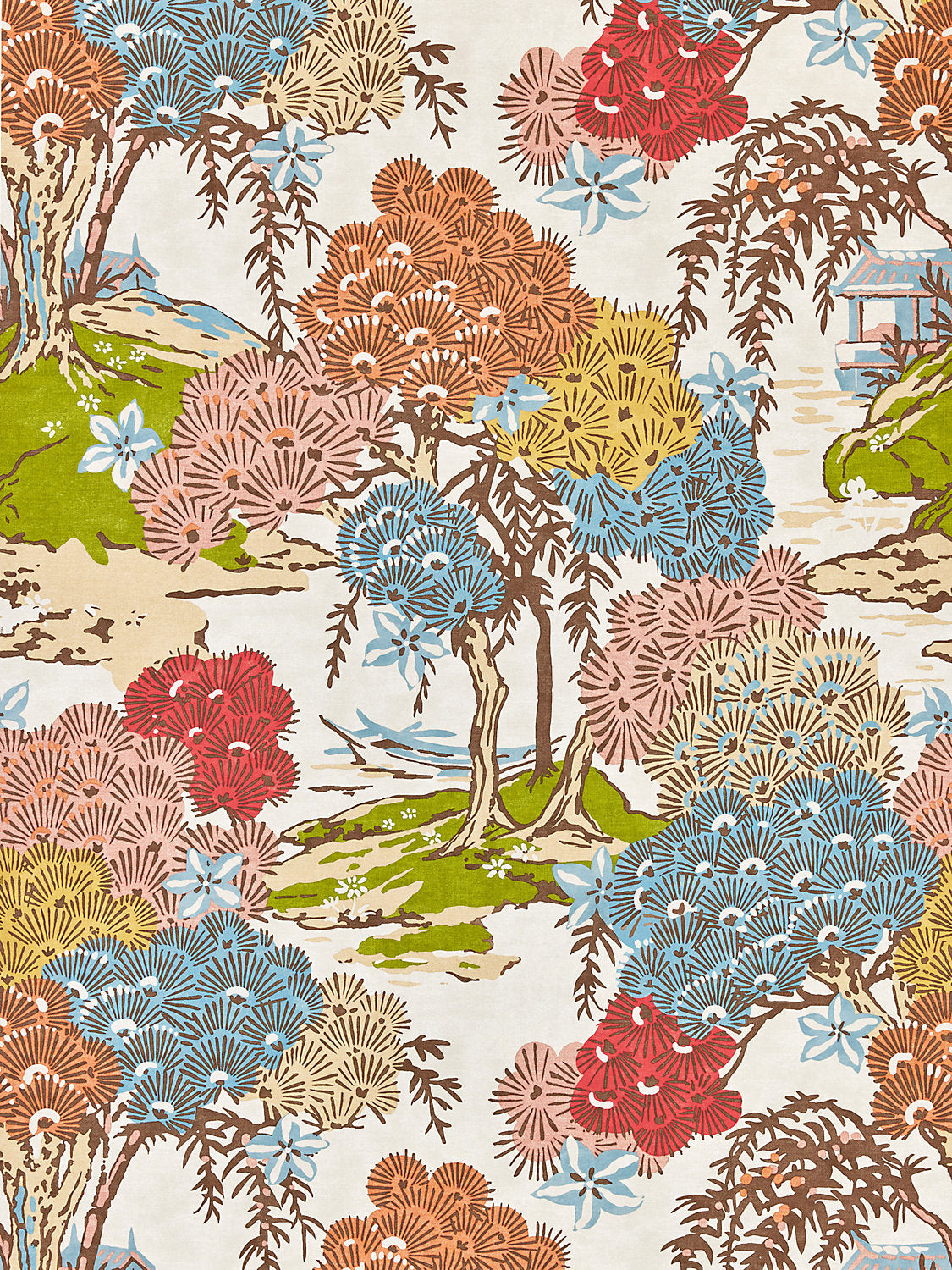 Scalamandre Sea of Trees Sunrise Wallcovering