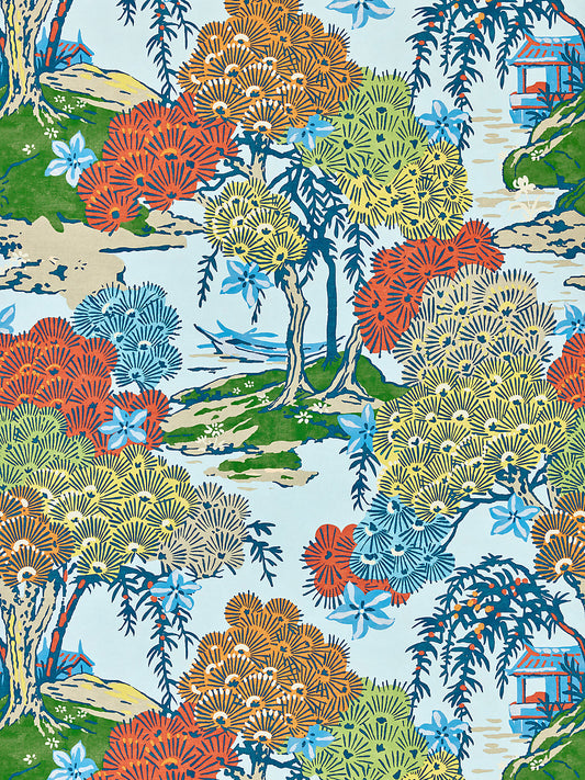 Scalamandre Sea of Trees Kaleidescope Wallcovering