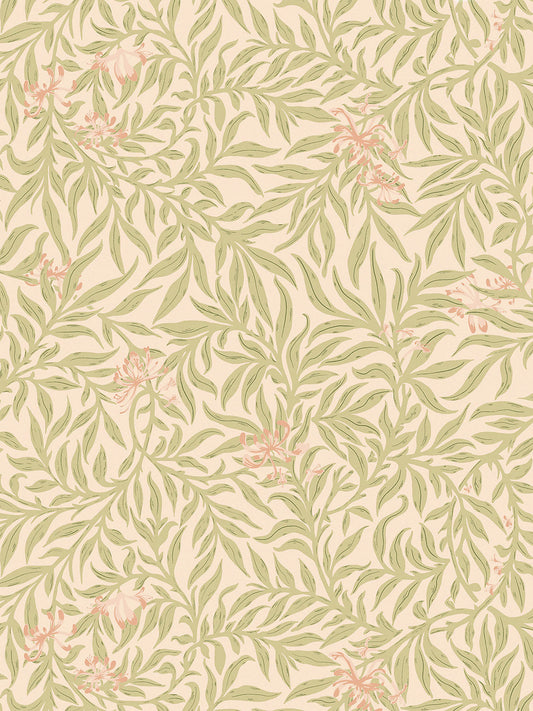 Scalamandre Honeysuckle Lime Peach Wallcovering
