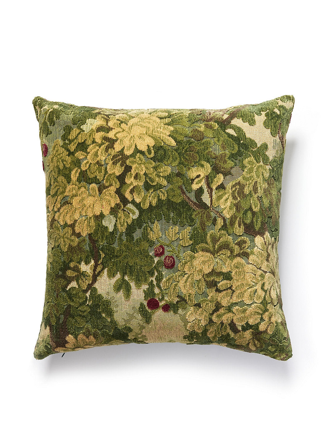 Scalamandre Marly 22 X 22 - Forest Greens Decorative Pillow