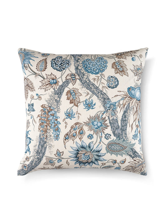 Scalamandre Fleurs Tropicales 22 X 22 - Water's Edge Decorative Pillow