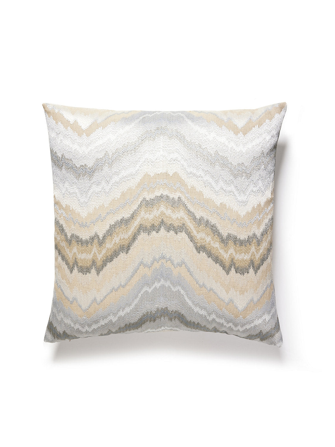 Scalamandre Bergamo Embroidery 22 X 22 - Mineral Decorative Pillow