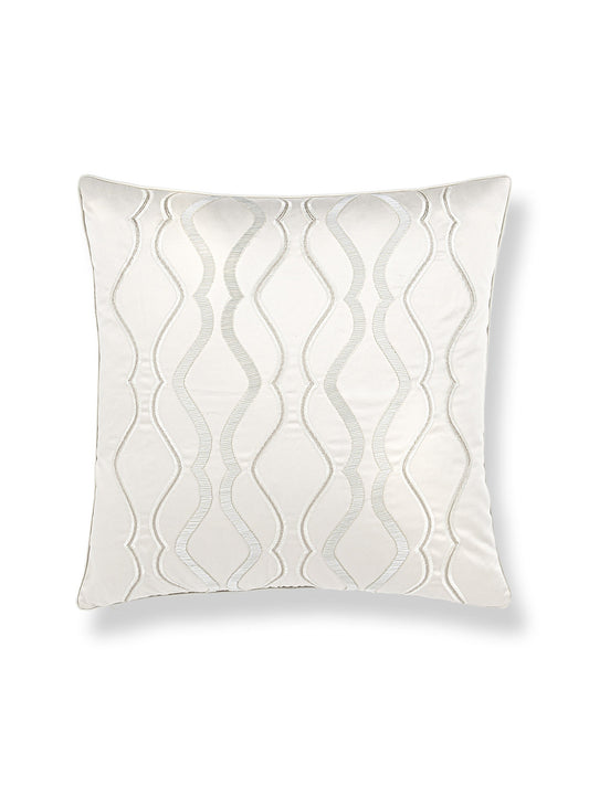 Scalamandre Valentina Beaded 22 X 22 - Alabaster Decorative Pillow