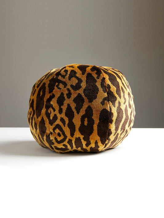 Scalamandre Leopardo 12 DIA - Ivory, Gold & Black Decorative Pillow