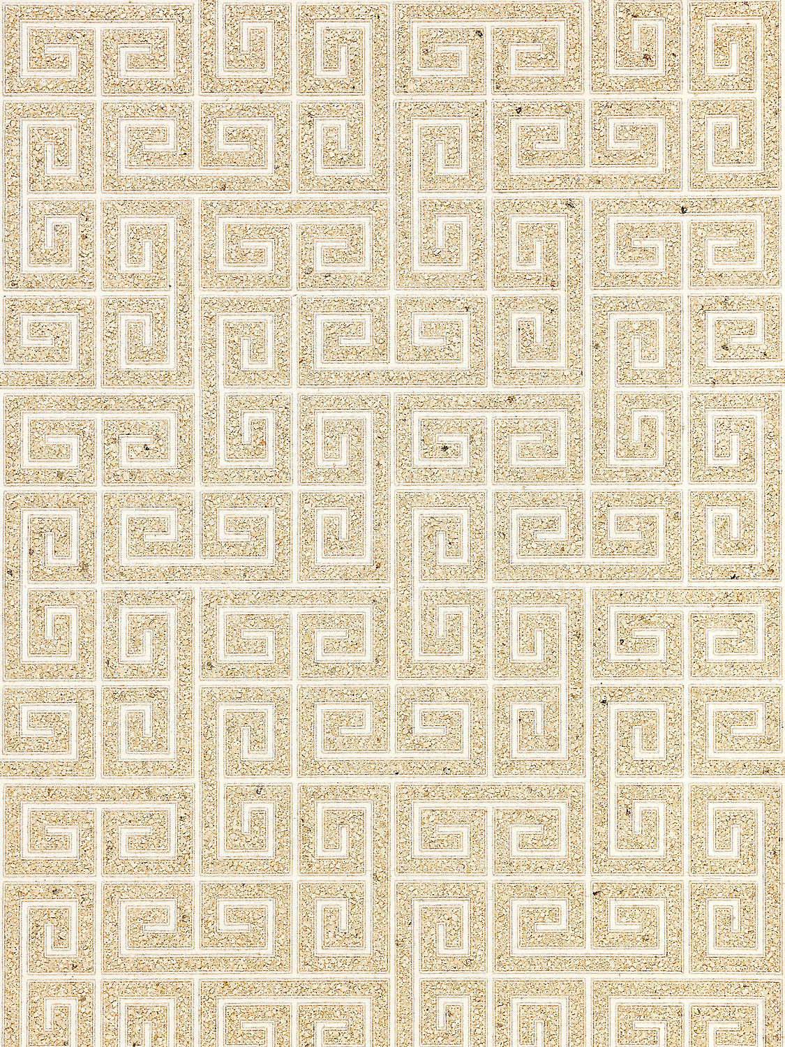 Scalamandre Fret Mosaic Grasscloth Sand Wallcovering