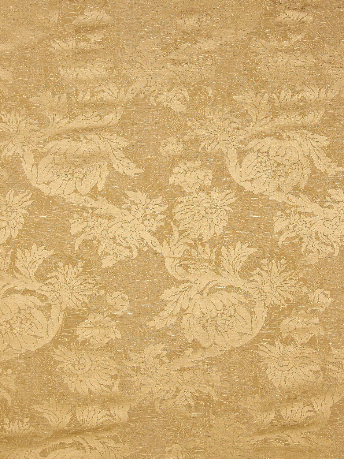 Special Order Scalamandre Damas Parc Monceau Yellow Gold Linen Cotton Damask Floral Moire MSRP USD464/y