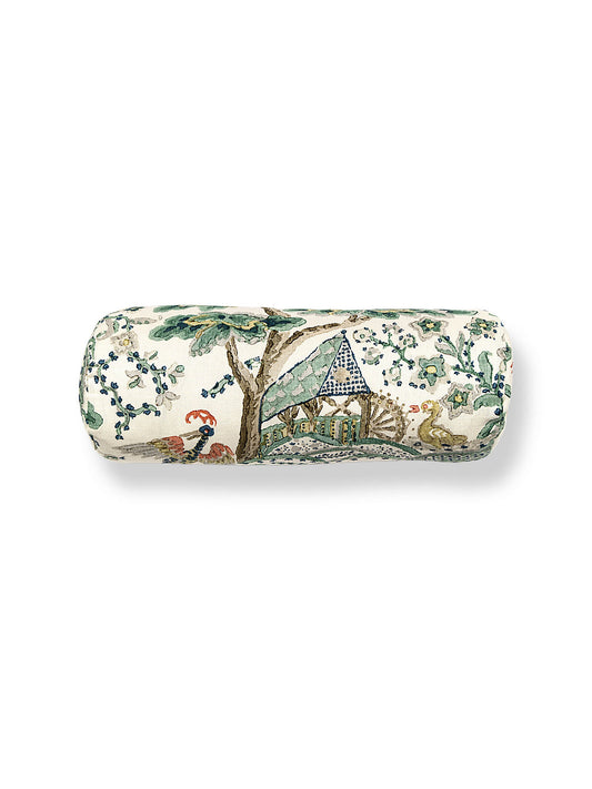 Scalamandre Kelmescott Hand Block 21 X 7 - Leaf on Ivory Decorative Pillow