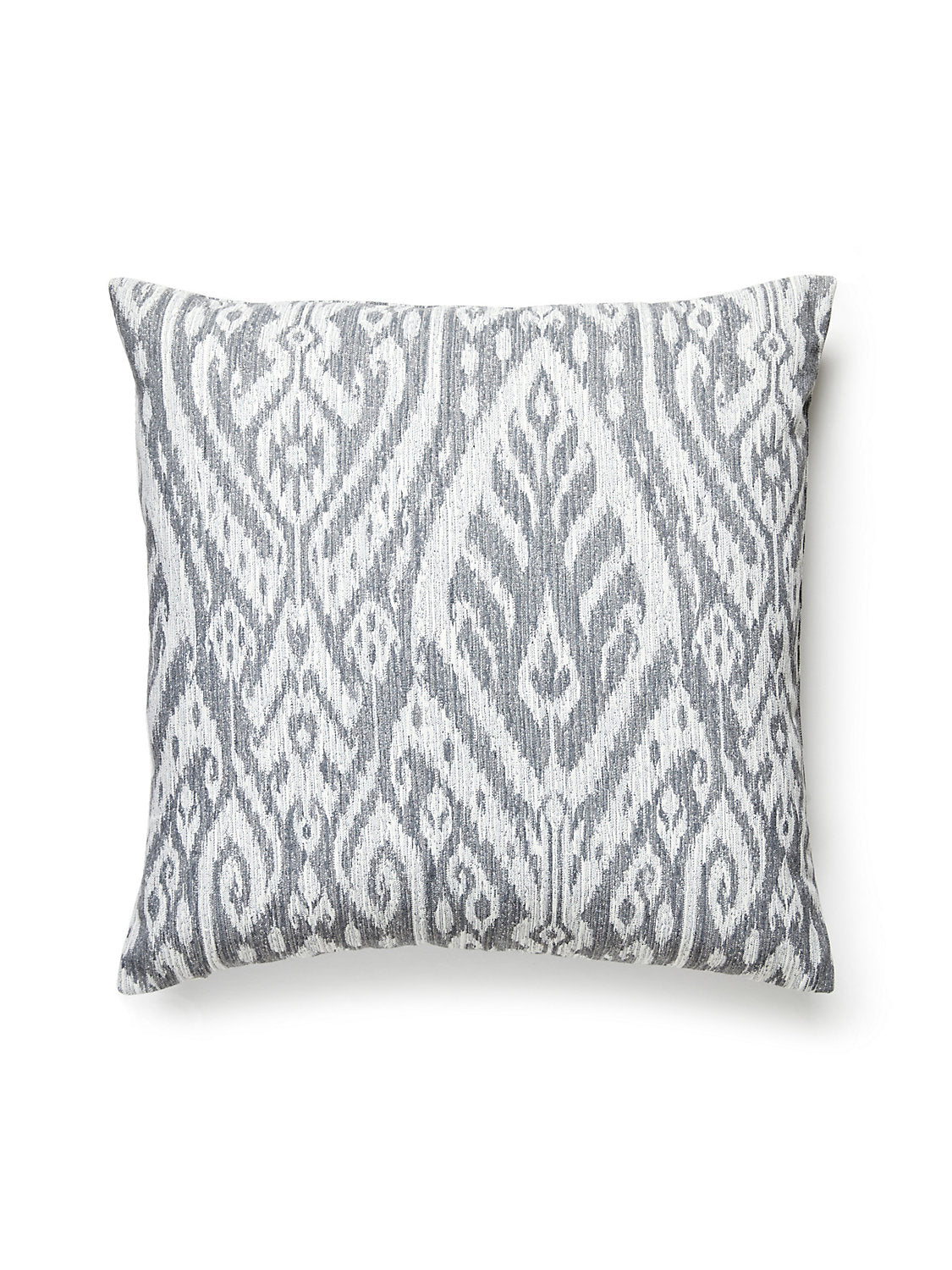 Scalamandre Borneo Ikat Outdoor 22 X 22 - Smoke Decorative Pillow