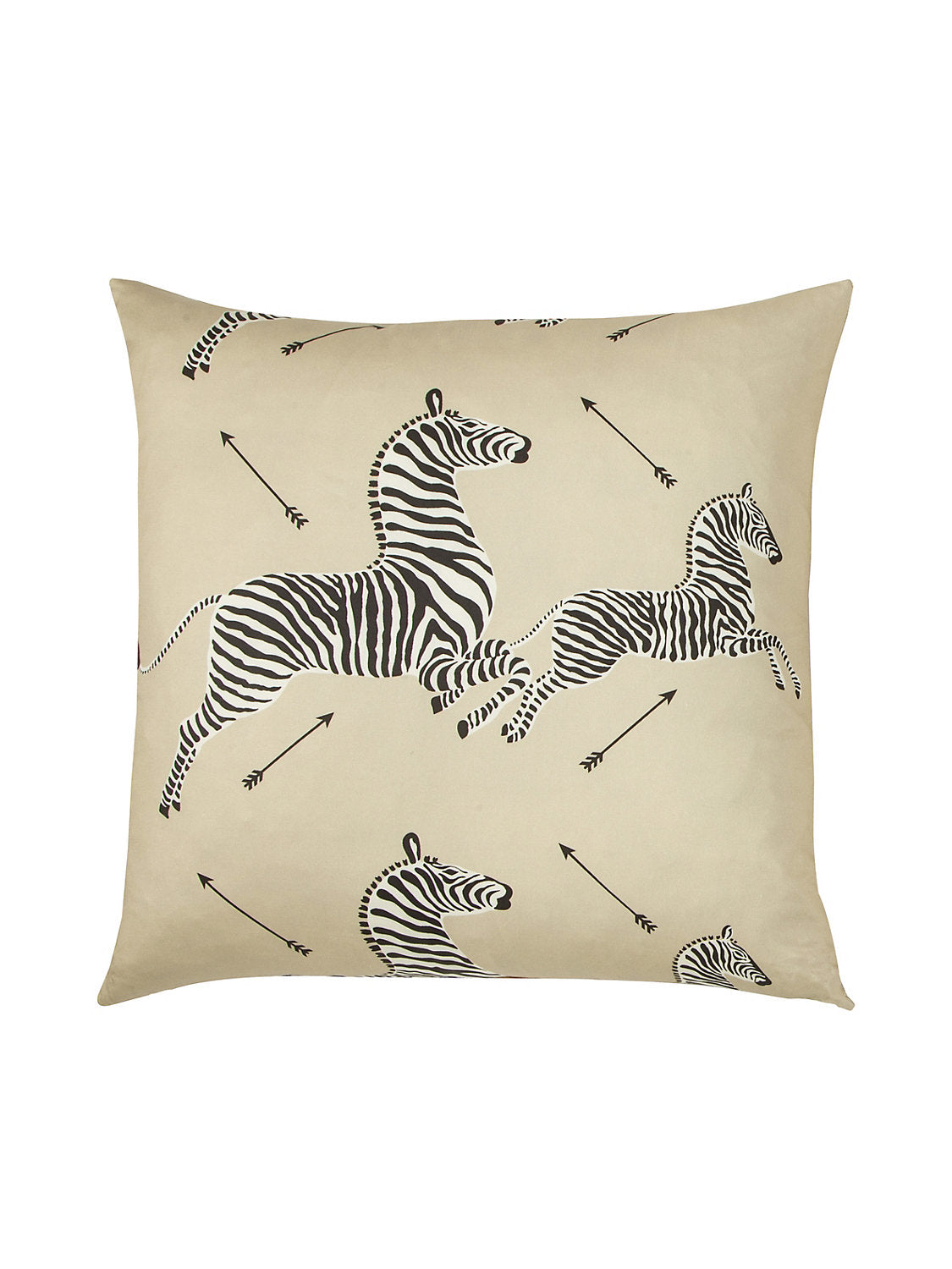 Scalamandre Dazzle of Zebras 22 X 22 - Tan Decorative Pillow