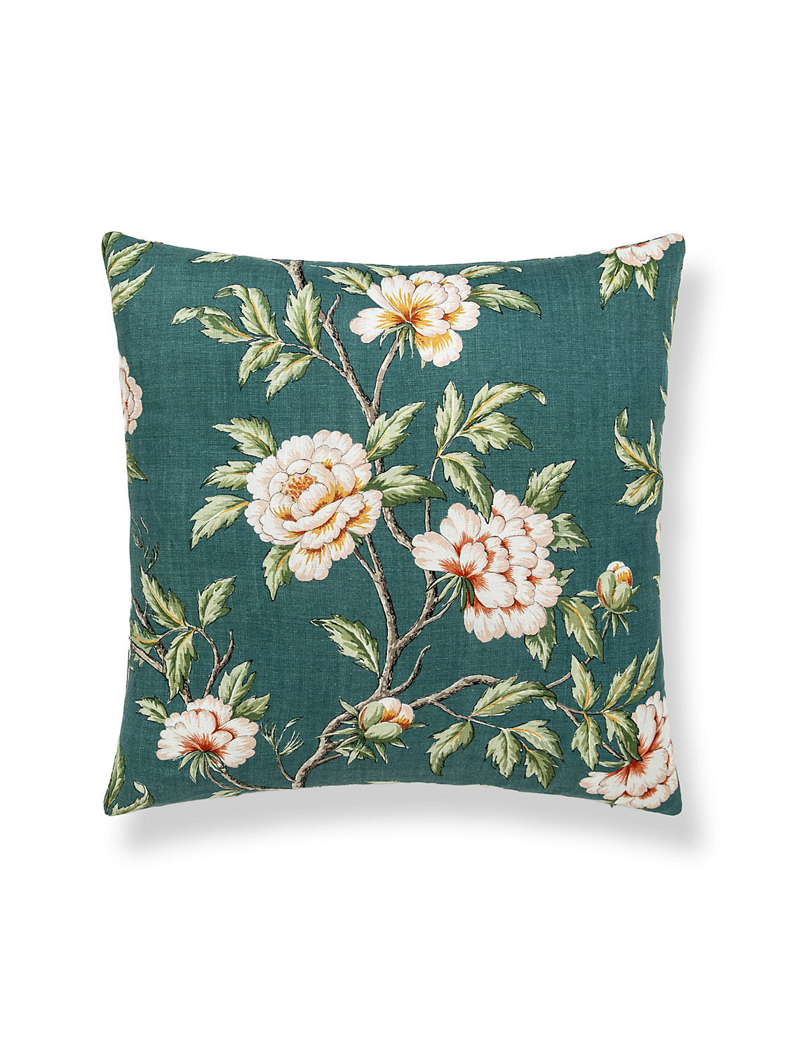 Scalamandre Peonia Linen 22 X 22 - Emerald Isle Decorative Pillow
