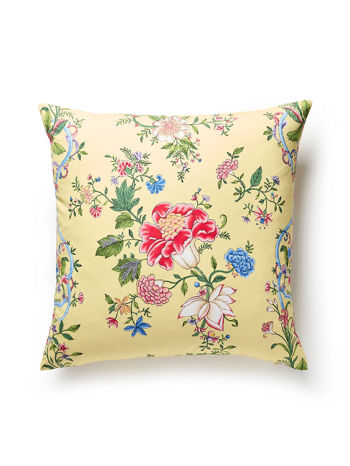 Scalamandre Camellia Trellis 22 X 22 - Butter Blue Decorative Pillow
