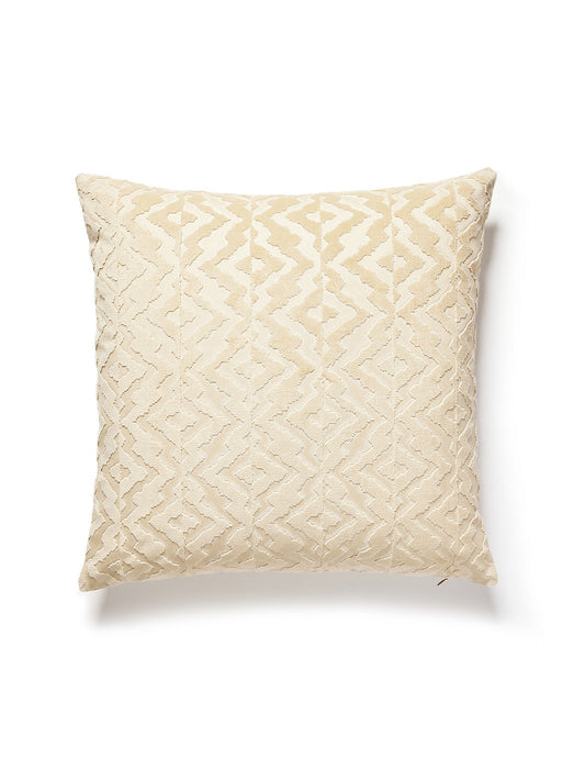 Scalamandre Echo Velvet 22 X 22 - Chamois Decorative Pillow