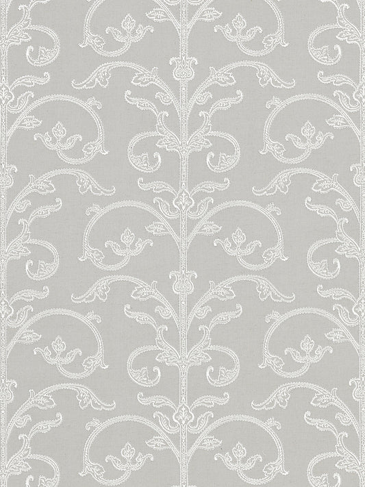 Scalamandre Saxony Scroll Steel Wallcovering