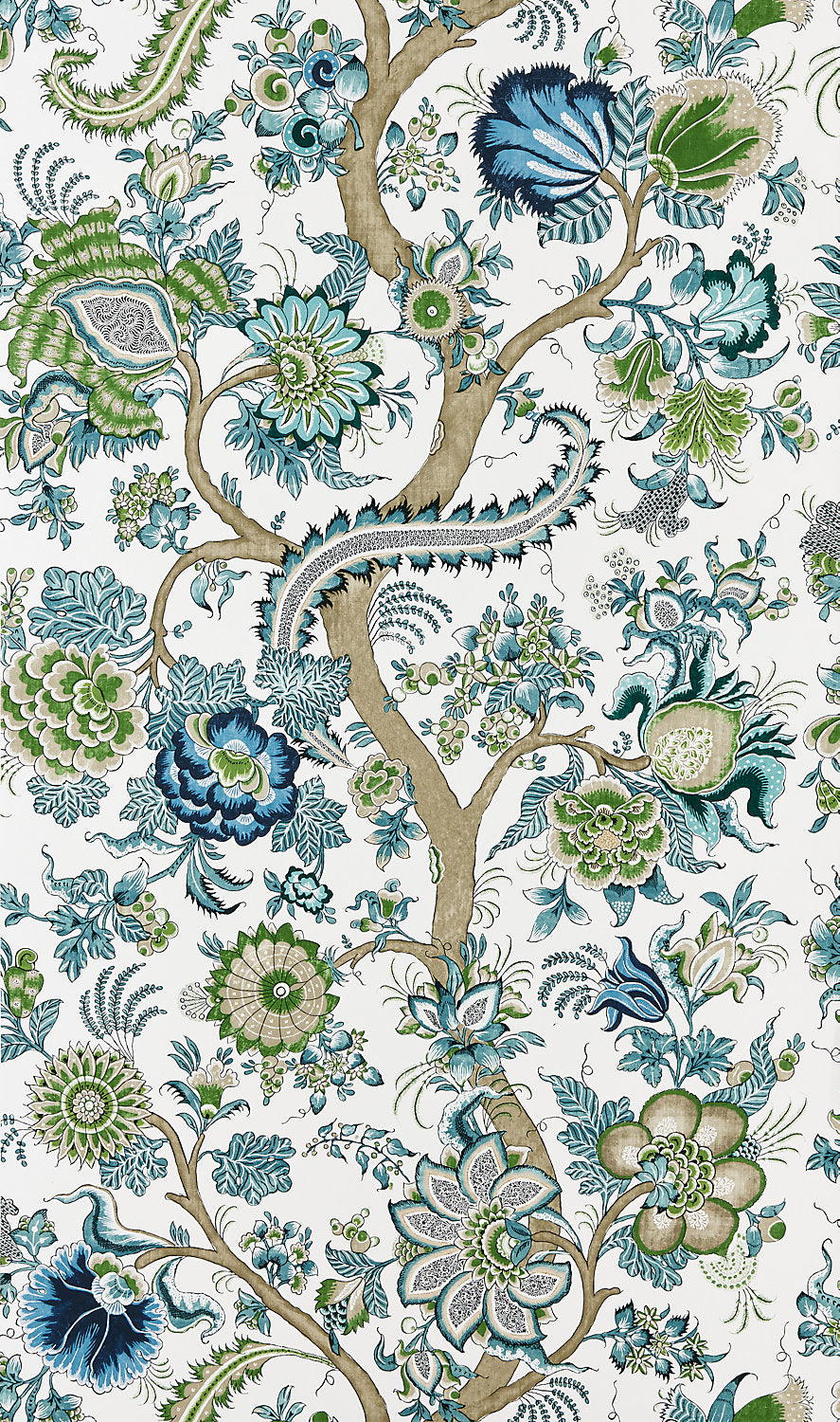Scalamandre Metropolitan Palampore Aegean Wallcovering