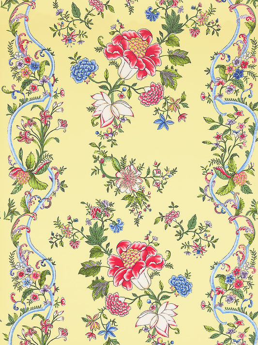 Scalamandre Camellia Trellis Butter Blue Wallcovering