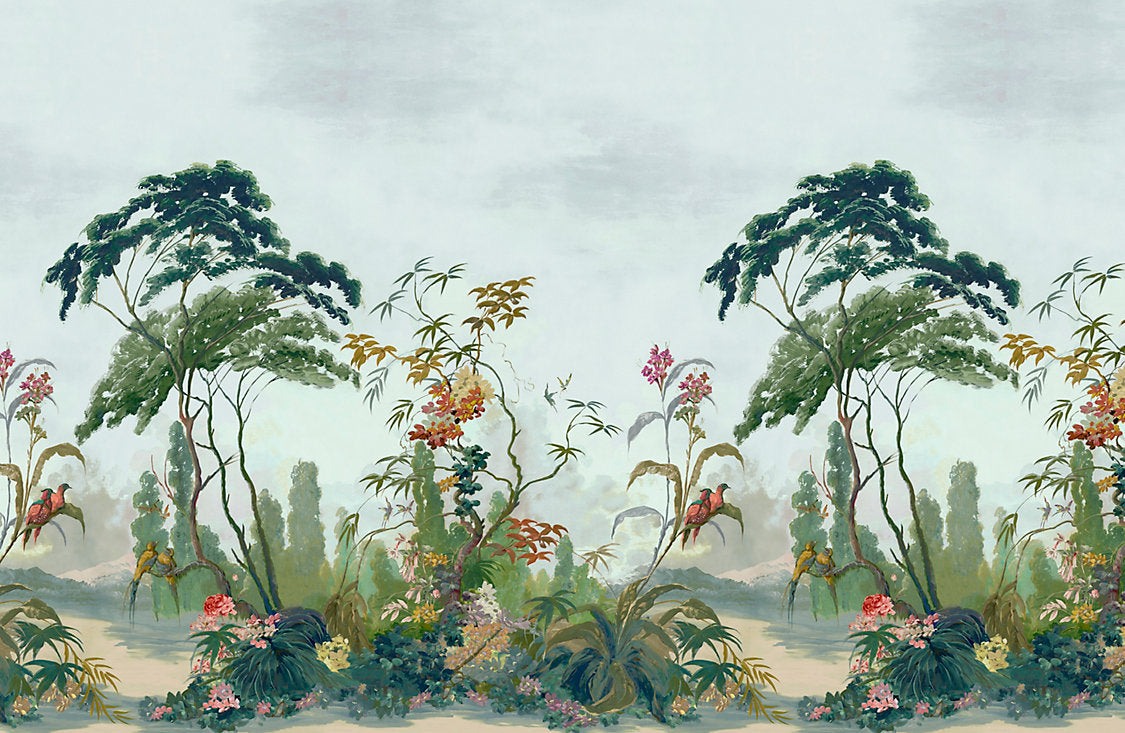 Scalamandre Vembanad Mural 4 Panel Set Everglade Wallcovering