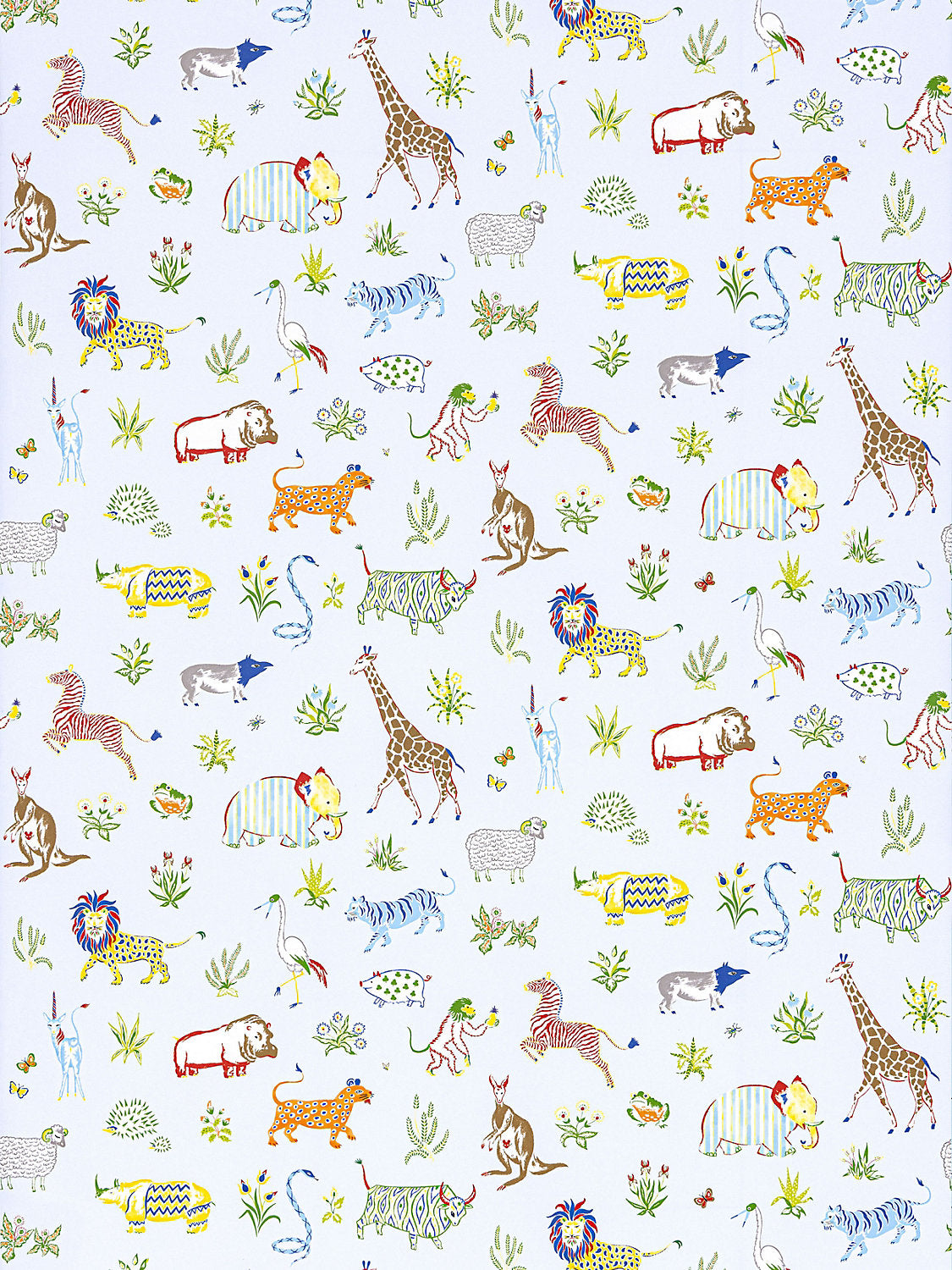 Scalamandre Zoo Powder Blue Wallcovering