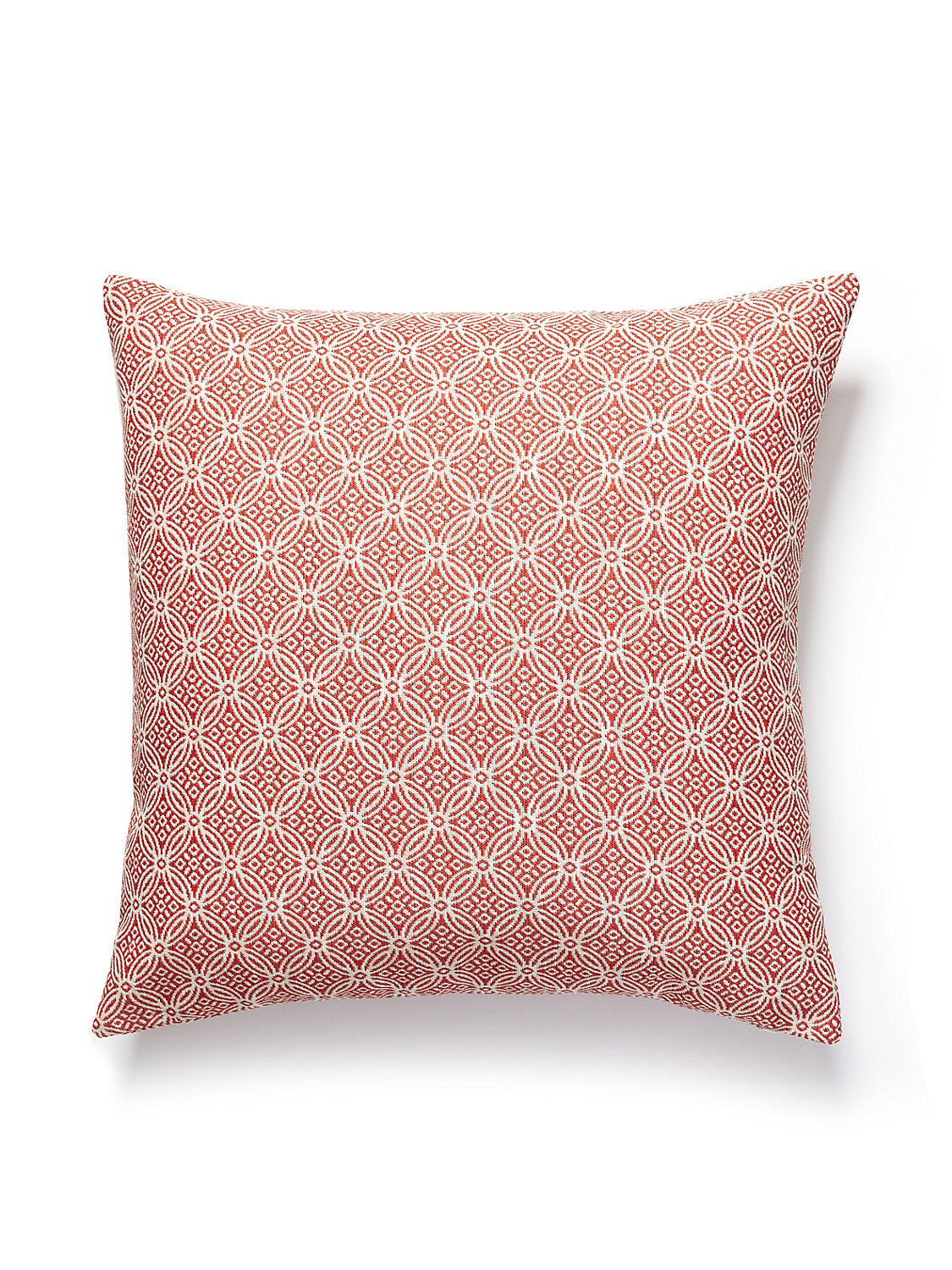 Scalamandre Cape May Outdoor 22 X 22 - Cherry Decorative Pillow
