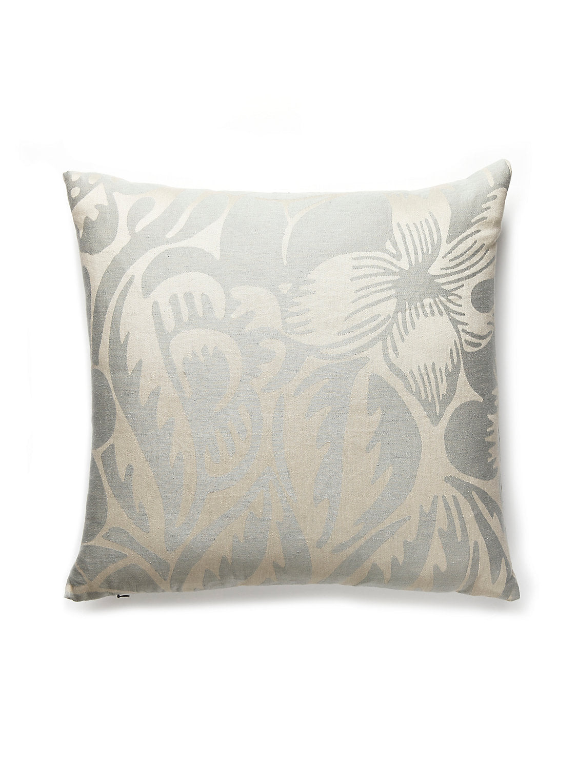 Scalamandre Deco Flower 22 X 22 - Mineral Decorative Pillow